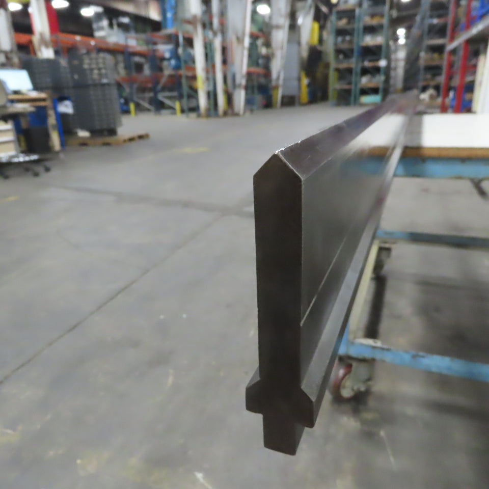 96-1/2" Press Brake 90° Forming Angle Die Block 1/2" Tang 4-3/8" Ht x 5/8" Thick