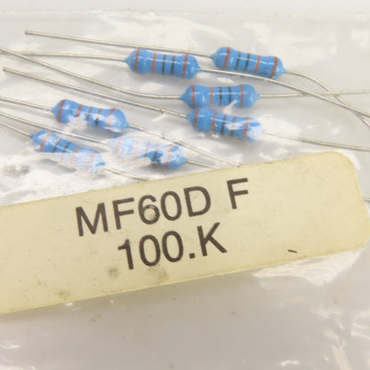 KOA MF60D F 100.0 K Leaded Resistor Precision Metal Film Lot Of 7