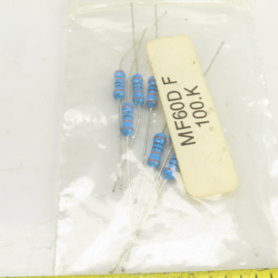 KOA MF60D F 100.0 K Leaded Resistor Precision Metal Film Lot Of 7