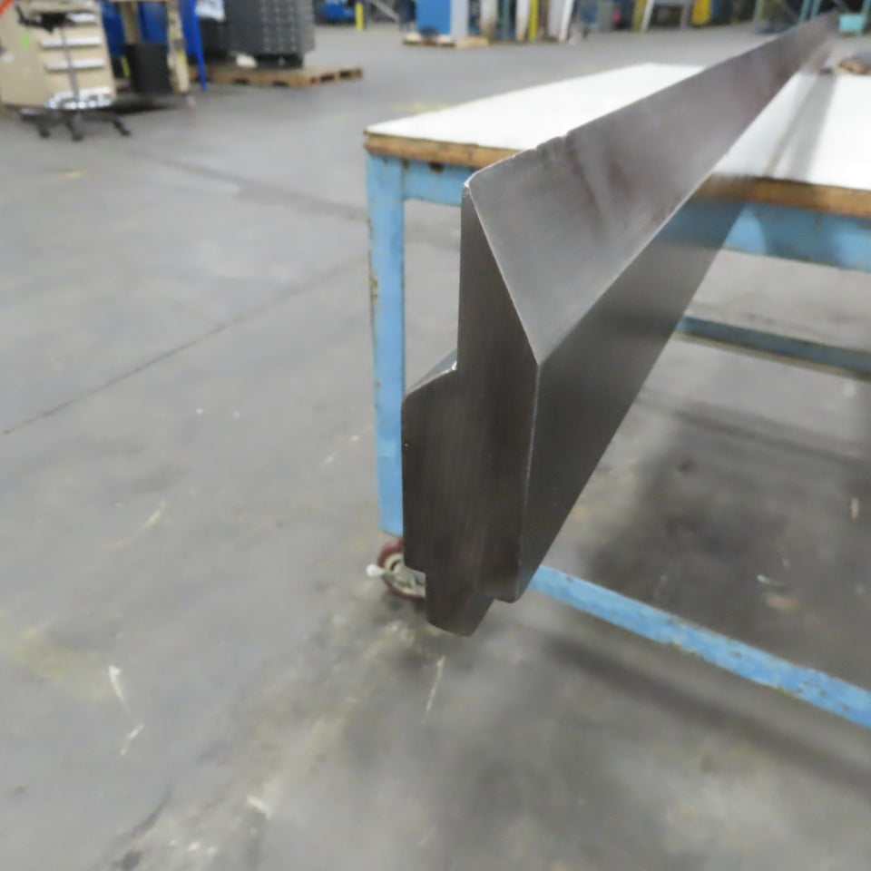 96-1/8" Press Brake 30° Forming Angle Die Block  4-1/4" Ht x 1-1/8" Thick