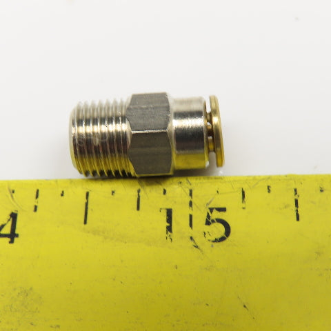 Cmatic M0010011 R1/8 Male x 4mm Push To Connect Nickle Plated Brass Lot /5