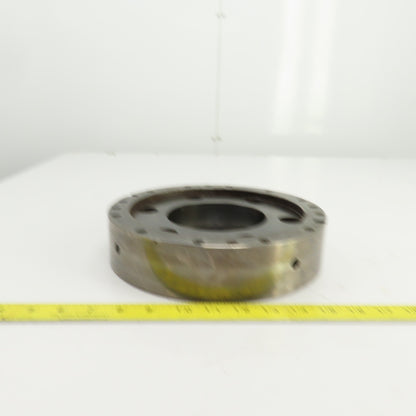 Forkardt Lathe Chuck Adapter Back Plate 10" OD 6-3/4" Hole Centers 2-1/4" W