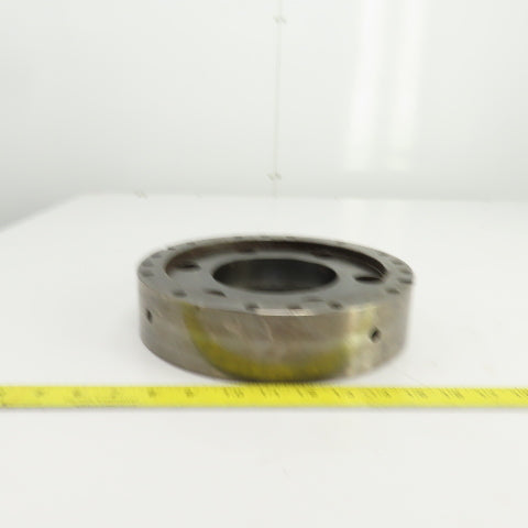 Forkardt Lathe Chuck Adapter Back Plate 10" OD 6-3/4" Hole Centers 2-1/4" W