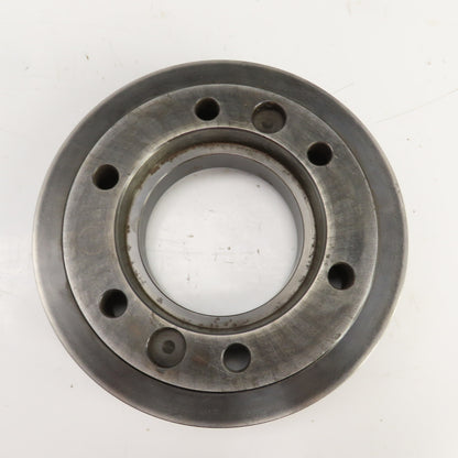 Forkardt Lathe Chuck Adapter Back Plate 10" OD 6-3/4" Hole Centers 2-1/4" W
