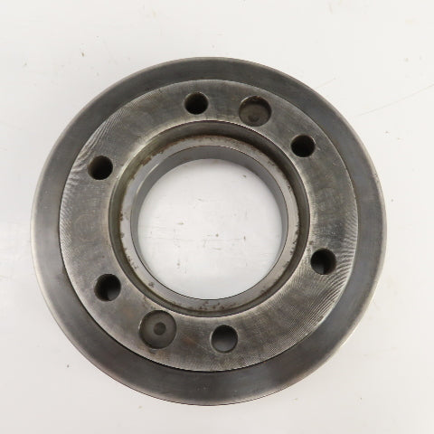 Forkardt Lathe Chuck Adapter Back Plate 10" OD 6-3/4" Hole Centers 2-1/4" W