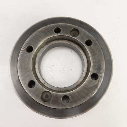 Forkardt Lathe Chuck Adapter Back Plate 10" OD 6-3/4" Hole Centers 2-1/4" W