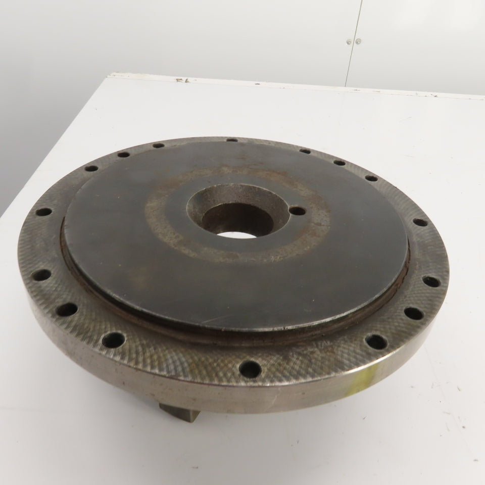 Forkardt E4210D Lathe Adapter Back Plate Scroll Cover 10" OD 1-3/4" Thru Hole