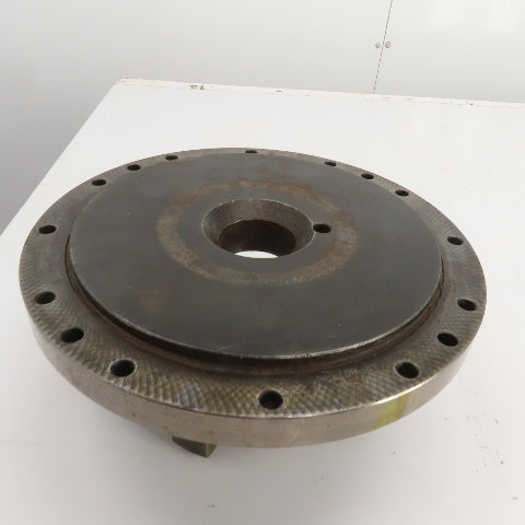 Forkardt E4210D Lathe Adapter Back Plate Scroll Cover 10" OD 1-3/4" Thru Hole