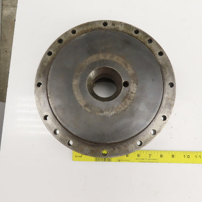 Forkardt E4210D Lathe Adapter Back Plate Scroll Cover 10" OD 1-3/4" Thru Hole