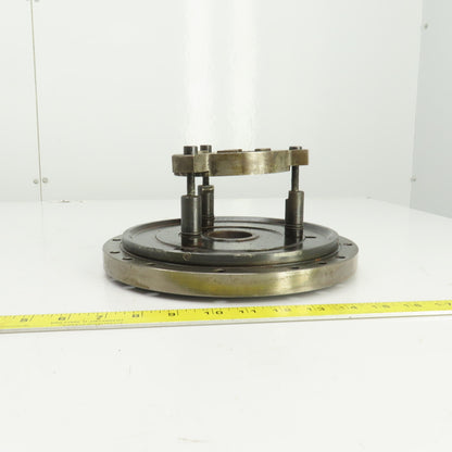 Forkardt E4210D Lathe Adapter Back Plate Scroll Cover 10" OD 1-3/4" Thru Hole