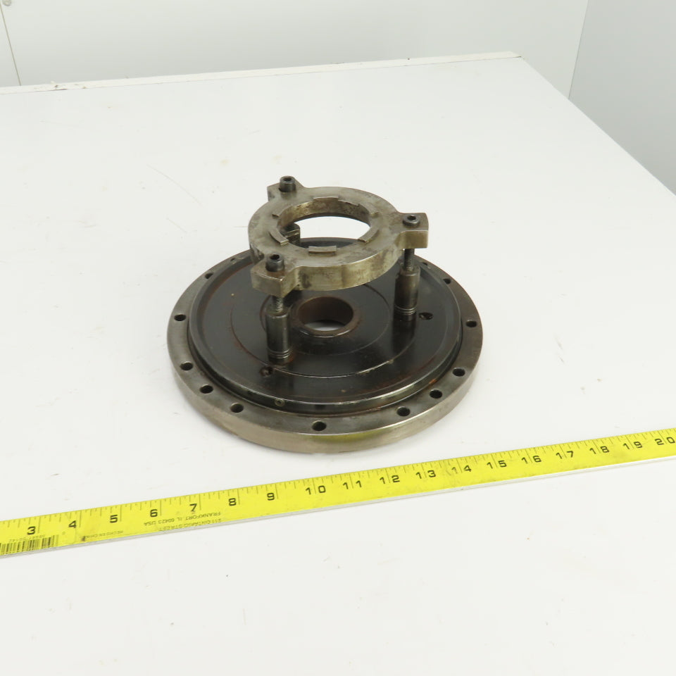 Forkardt E4210D Lathe Adapter Back Plate Scroll Cover 10" OD 1-3/4" Thru Hole
