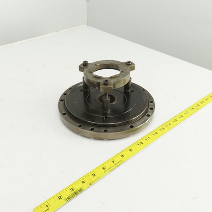 Forkardt E4210D Lathe Adapter Back Plate Scroll Cover 10" OD 1-3/4" Thru Hole