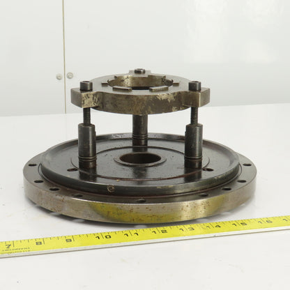 Forkardt E4210D Lathe Adapter Back Plate Scroll Cover 10" OD 1-3/4" Thru Hole