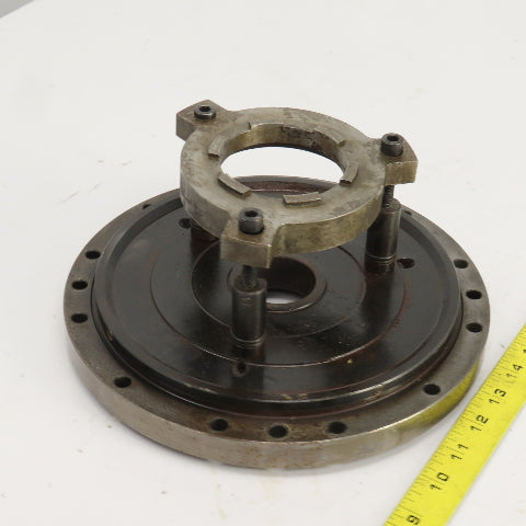Forkardt E4210D Lathe Adapter Back Plate Scroll Cover 10" OD 1-3/4" Thru Hole