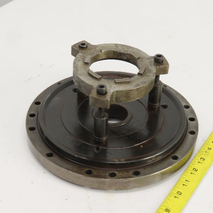 Forkardt E4210D Lathe Adapter Back Plate Scroll Cover 10" OD 1-3/4" Thru Hole