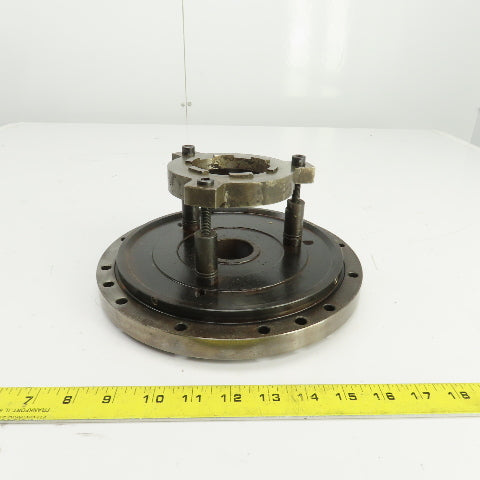 Forkardt E4210D Lathe Adapter Back Plate Scroll Cover 10" OD 1-3/4" Thru Hole