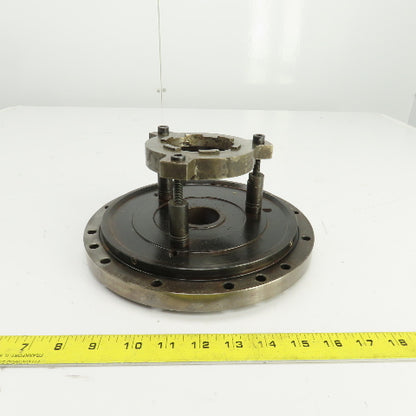 Forkardt E4210D Lathe Adapter Back Plate Scroll Cover 10" OD 1-3/4" Thru Hole