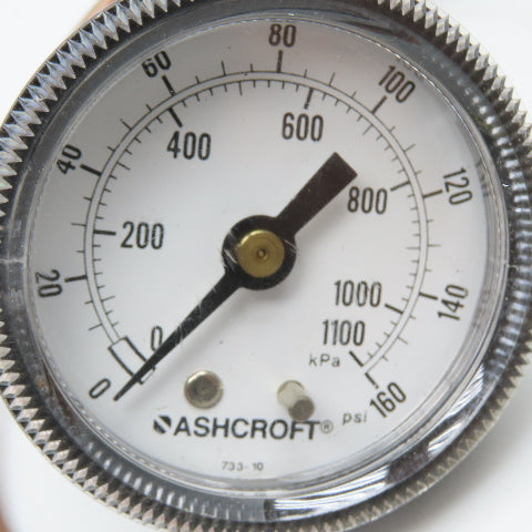 Ashcroft 0-160 PSI Remote Mounted Pressure Gauge 24" Probe