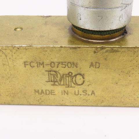 DMIC FC1M-0750N 3/4" Hydraulic Flow Control Valve 2000PSI 25GPM