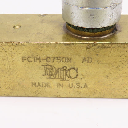 DMIC FC1M-0750N 3/4" Hydraulic Flow Control Valve 2000PSI 25GPM