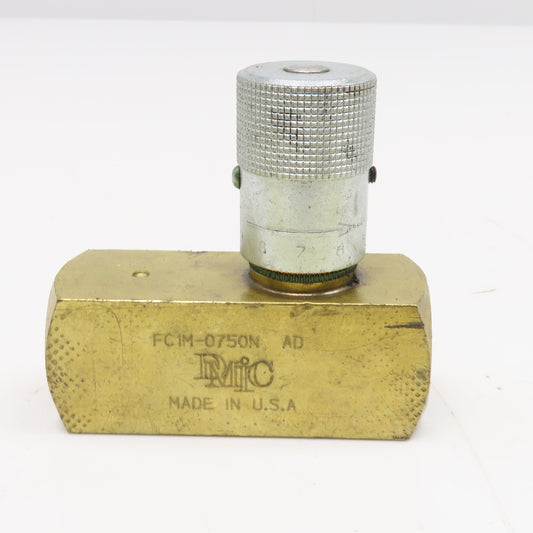 DMIC FC1M-0750N 3/4" Hydraulic Flow Control Valve 2000PSI 25GPM