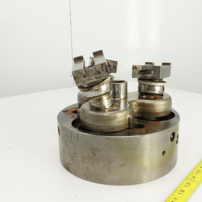 Forkardt UBL-12851-B Woodworth 10" 3 Jaw Chuck W/Modified Plate Parts/Repair