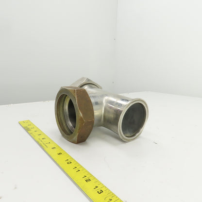 Stainless Steel 2 Way Diverter Valve 3-1/2" Flared Connections