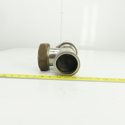 Stainless Steel 2 Way Diverter Valve 3-1/2" Flared Connections