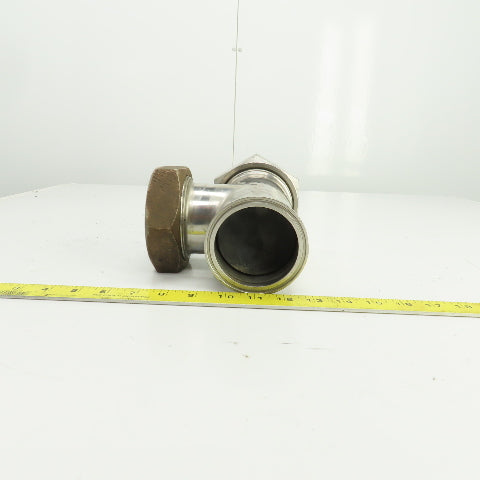 Stainless Steel 2 Way Diverter Valve 3-1/2" Flared Connections