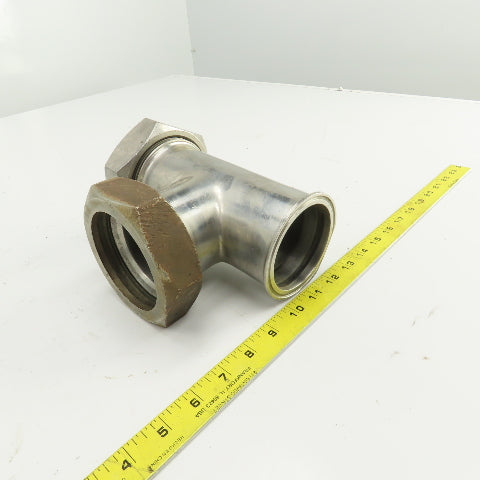 Stainless Steel 2 Way Diverter Valve 3-1/2" Flared Connections