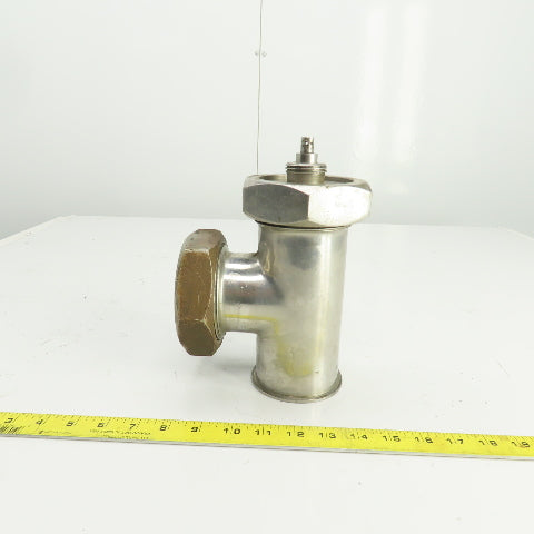 Stainless Steel 2 Way Diverter Valve 3-1/2" Flared Connections