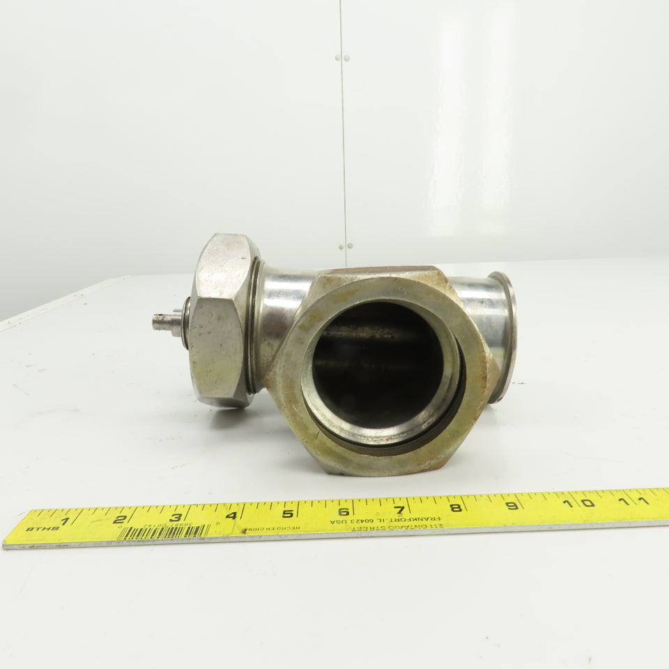 Stainless Steel 2 Way Diverter Valve 3-1/2" Flared Connections