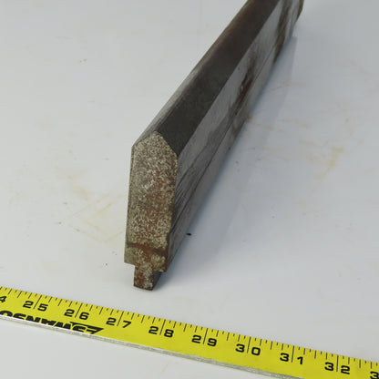 24-1/2" Press Brake 90° Forming Angle Die Block 1/2" Tang 4-1/4 Ht 1-1/8" Thick