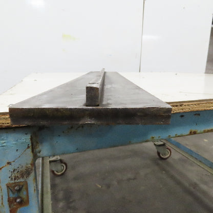 36" x 6" Wide 3/4" Thick Steel Plate Fixture 1/2" x 3/4" Tall Center Tang