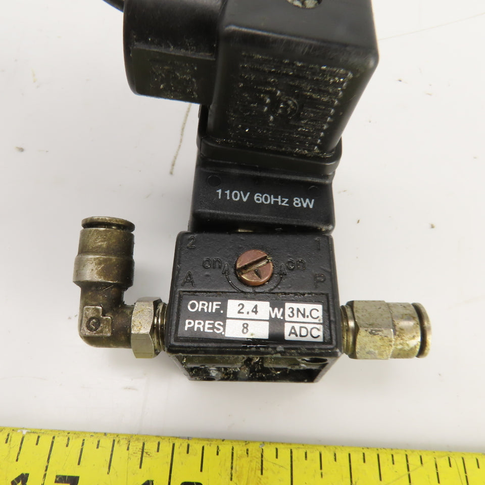 CompAir Solenoid Operated Pneumatic Valve 110V ORIF 2.4 Lot Of 2