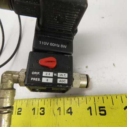 CompAir Solenoid Operated Pneumatic Valve 110V ORIF 2.4 Lot Of 2