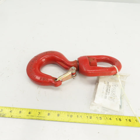 Crosby 0088500 WLL 5T Alloy Ball Bearing Swivel Hook w/ Latch 5SH