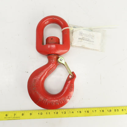 Crosby 0088500 WLL 5T Alloy Ball Bearing Swivel Hook w/ Latch 5SH
