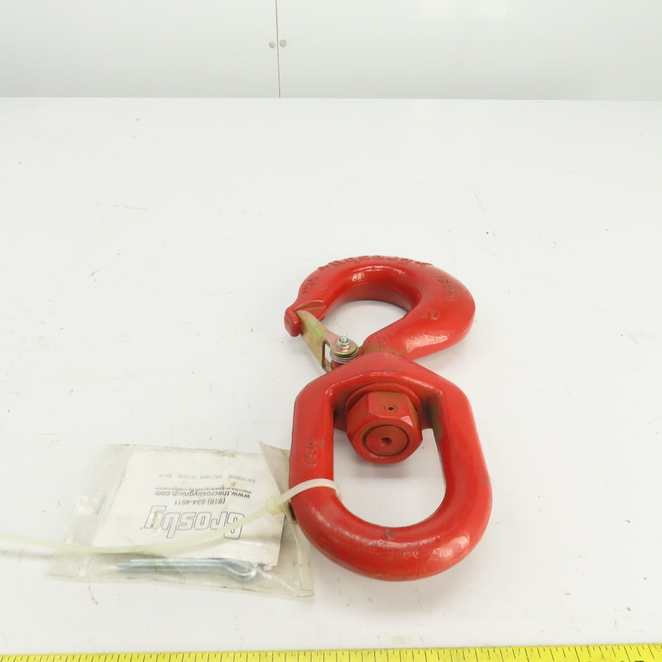 Crosby 0088500 WLL 5T Alloy Ball Bearing Swivel Hook w/ Latch 5SH