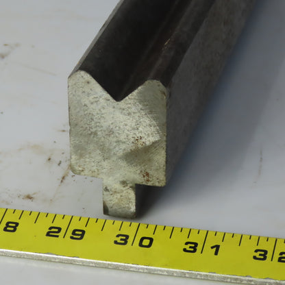 24-1/2" Press Brake Forming V Angle Die Block 1/2" Tang 1-3/4" Ht. 1-1/2" Thick