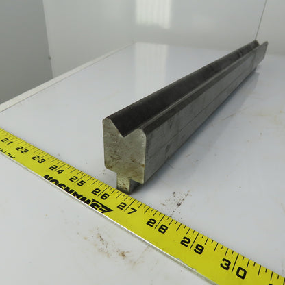 24-1/2" Press Brake Forming V Angle Die Block 1/2" Tang 1-3/4" Ht. 1-1/2" Thick