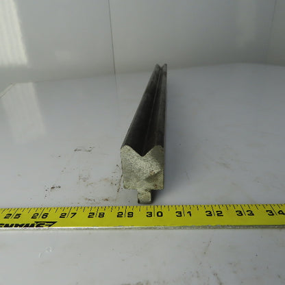 24-1/2" Press Brake Forming V Angle Die Block 1/2" Tang 1-3/4" Ht. 1-1/2" Thick