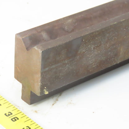 31" Press Brake Forming V Angle Die Block 1/2" Tang 2-3/8" Ht. 1-3/8" Thick