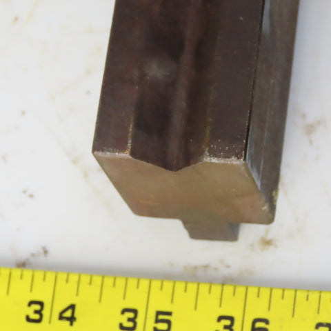 31" Press Brake Forming V Angle Die Block 1/2" Tang 2-3/8" Ht. 1-3/8" Thick
