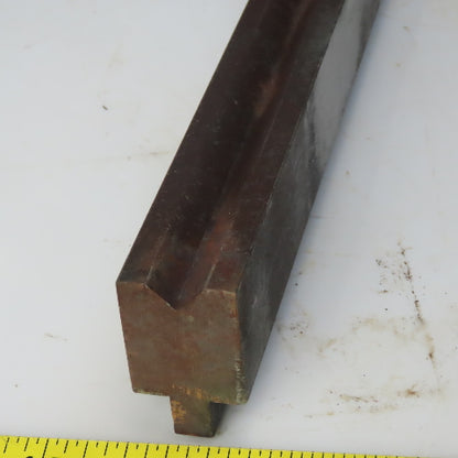 31" Press Brake Forming V Angle Die Block 1/2" Tang 2-3/8" Ht. 1-3/8" Thick