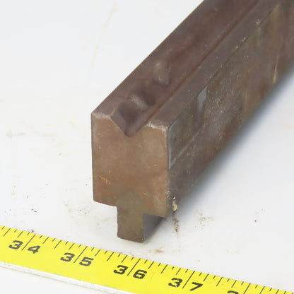 31" Press Brake Forming V Angle Die Block 1/2" Tang 2-3/8" Ht. 1-3/8" Thick