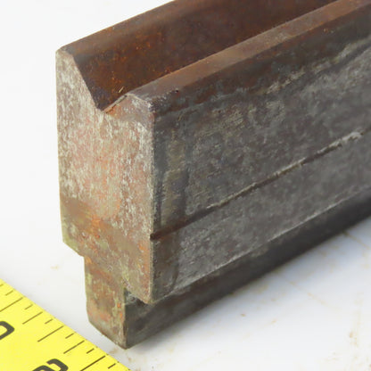 28" Press Brake Forming V Angle Die Block 1/2" Tang 2-3/8" Ht. 1-1/8" Thick
