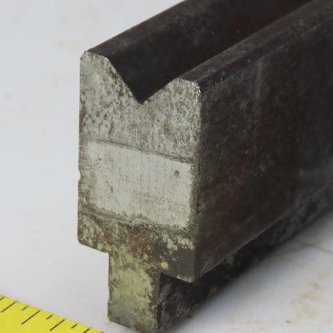 28" Press Brake Forming V Angle Die Block 1/2" Tang 2-3/8" Ht. 1-1/8" Thick