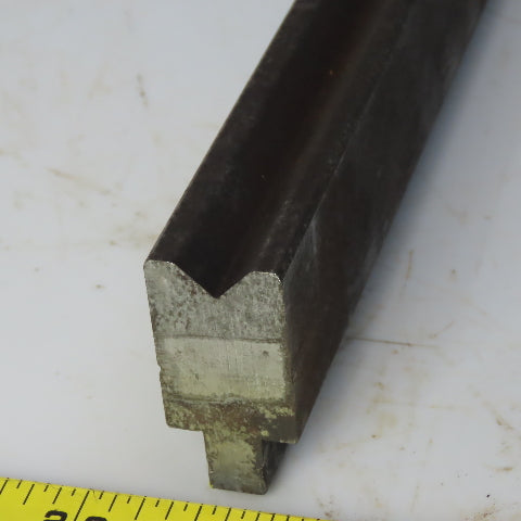 28" Press Brake Forming V Angle Die Block 1/2" Tang 2-3/8" Ht. 1-1/8" Thick