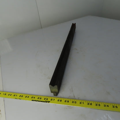 28" Press Brake Forming V Angle Die Block 1/2" Tang 2-3/8" Ht. 1-1/8" Thick